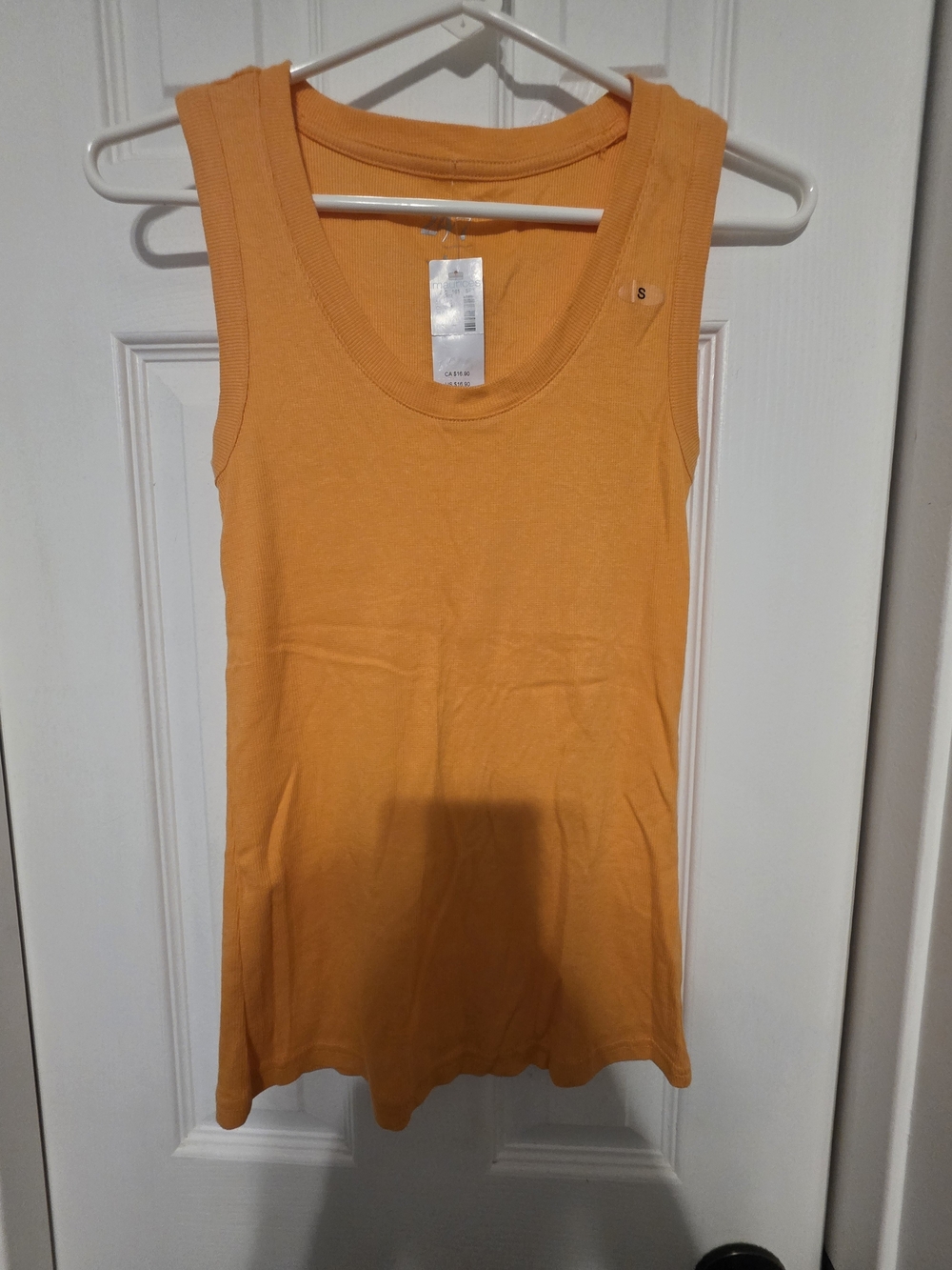 Soft Scoop Neck Orange Tank Top